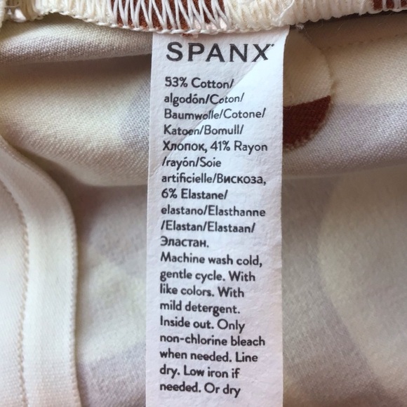 Spanx On-the-Go Printed Ankle Slim Straight Pant Clay Zebra Stripe Size Medium - Picture 12 of 12